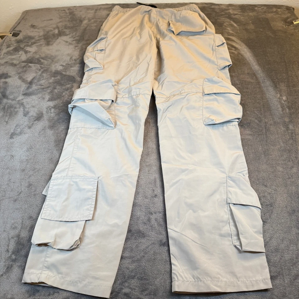 American Stitch Cargo Pants Elastic Waist Drawstring Pockets Gray Mens Medium - Image 3 of 4