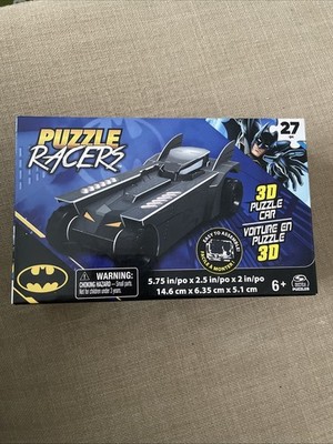 Spin Master 3D Puzzle Racers BATMAN BATMOBILE Car! Durable Plastic/Moving Wheels