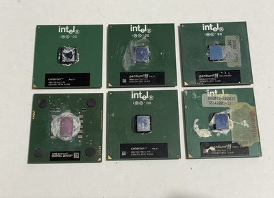 Used Intel Celeron Pentium III CPU Vintage Processor Late 1990s Early 2000s