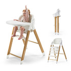 High Chair for Babies and Toddlers, Foldable & 8-Level Adjustable, One-Handed Re