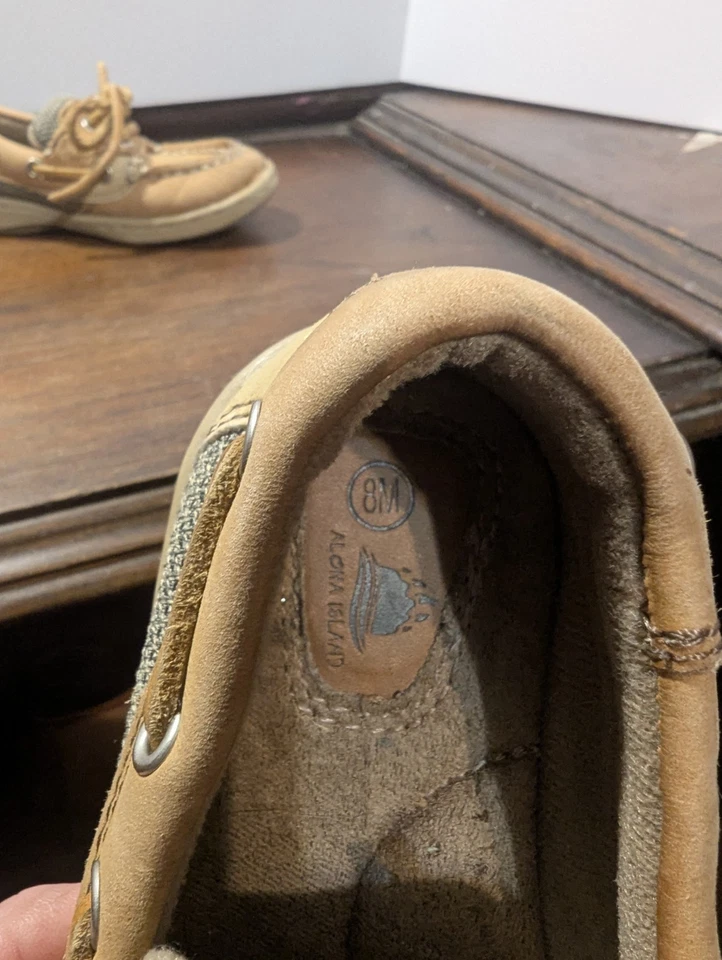  Top-Sider ребенка ясельного возраста мальчика лодка туфли размер 8 месяцев коричневый мокасины повседневный - Изображение 4 из 4