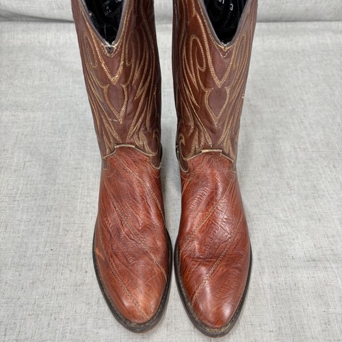 Vintage Laredo Cowboy Boots Brown Leather Made in USA Pull On Men's Size 7.5, Size 7, $50 - Photo 5