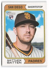 2023 Topps Heritage #154 Matthew Batten Rookie San Diego Padres RC