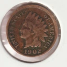 US Rare Old West 1902 Indian Head Penny Coin American Collection Shield Cent USA