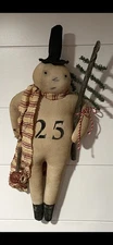 Primitive Old Time Snowman Doll ~Clarence~