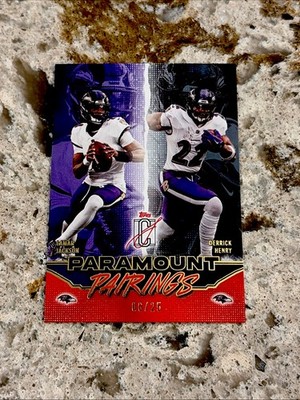 2025 Topps Signature Class Lamar Jackson Derrick Henry Paramount Pairing /25