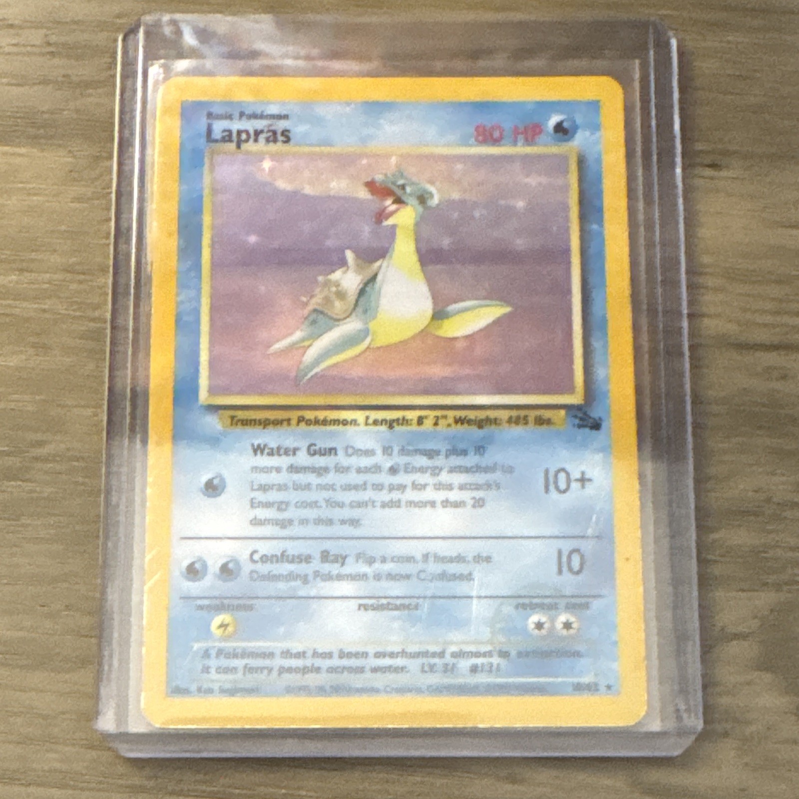 Lapras 10/62 Fossil Holo Pokemon Card
