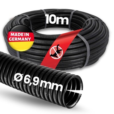 10m Kalitec corrugated pipe slotted 7mm conduit cable conduit protective tube marten protection