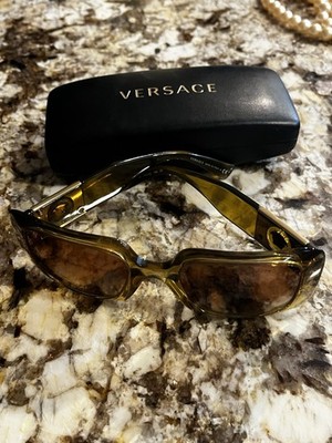 Versace Sunglasses Mod 4405 5347/2L Clear Brown Gradient Pale Gold Logo Case