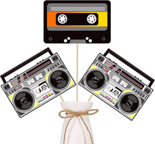 90S Boombox Centerpiece Sticks 1990S Theme Party Decorations 12PCS Radio Boombox