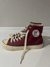 PF Flyers Center Hi Shoes Mens 7 Womens 8.5 Burgundy Canvas High Top Classic