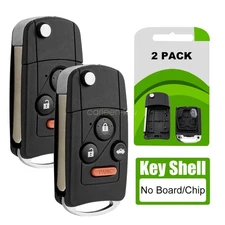 2 Modified Flip Car Remote Key Shell Case Cover for 2005 2006 Honda CR-V Accord