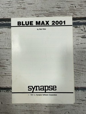 VTG Blue Max 2001 Rob Polin Atari Synapse 1984 Instructions Manual ONLY Gaming