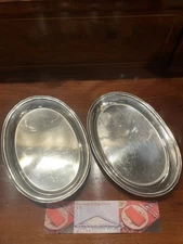 INTERNATIONAL SILVER  HOTEL SALVER TRAY SET OF 2 or GRAVY UNDERPLATE HEAVY -NICE
