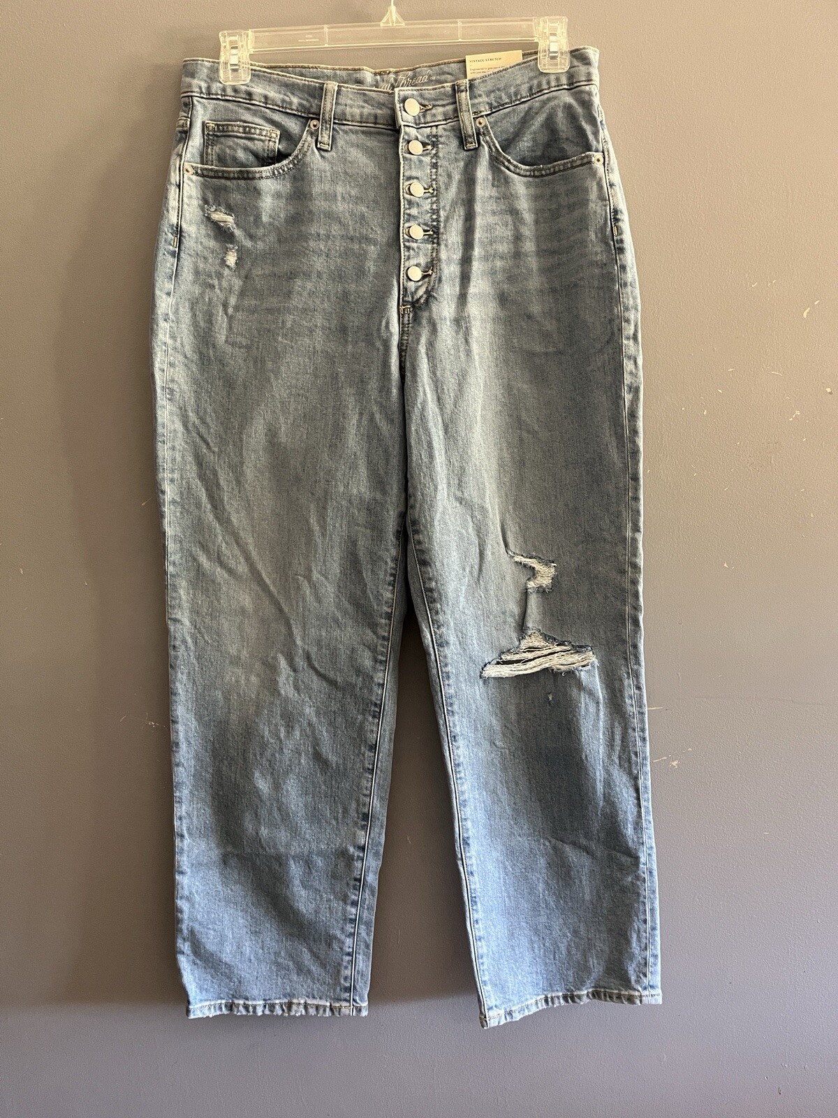 Universal Thread Womens Button Fly Blue Jeans Vin… - image 1