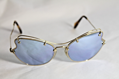 Miu Miu SMU 52S ZVN-5Q0 Gold Mirrored Sunglasses #212 | eBay