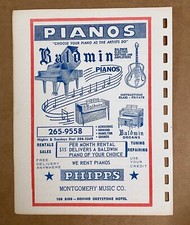 1964 Baldwin Pianos Print Ad Phipps Piano and Organ Company Montgomery AL