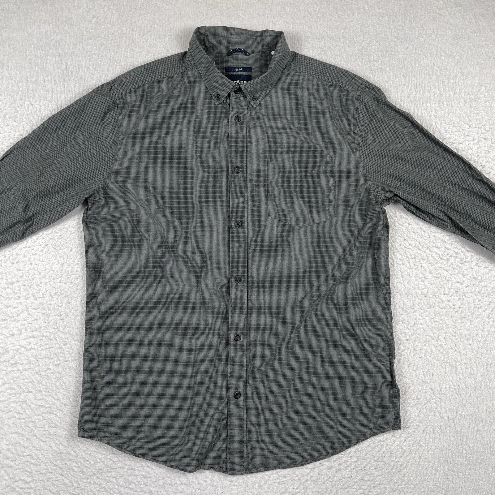 prana slim plaid casual preppy workwear office work shirt
