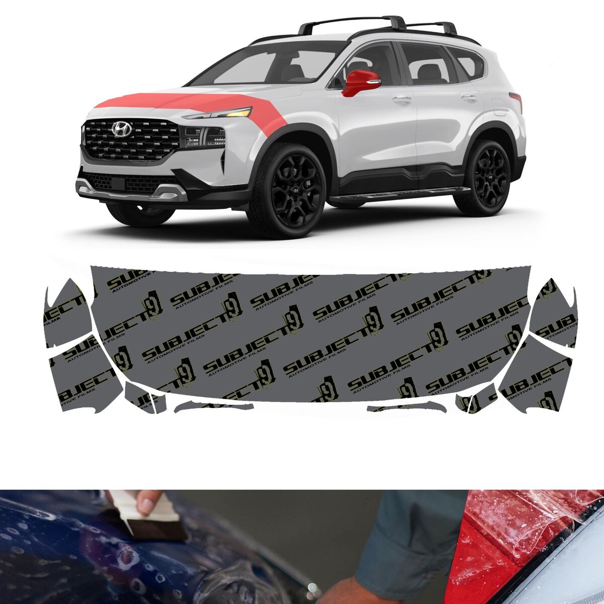 Full Hood & Fender + Mirror Kit | HYUNDAI SANTA FE CALIGRAPHY 2021 Full Hood & Fender + Mirror Kit | HYUNDAI SANTA FE CALIGRAPHY 2021