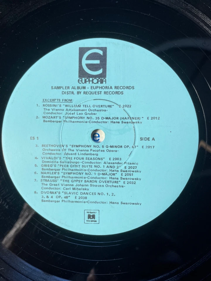 RARE Euphoria Records Sampler Request Records Classical w/shrink VG - Image 2 of 4