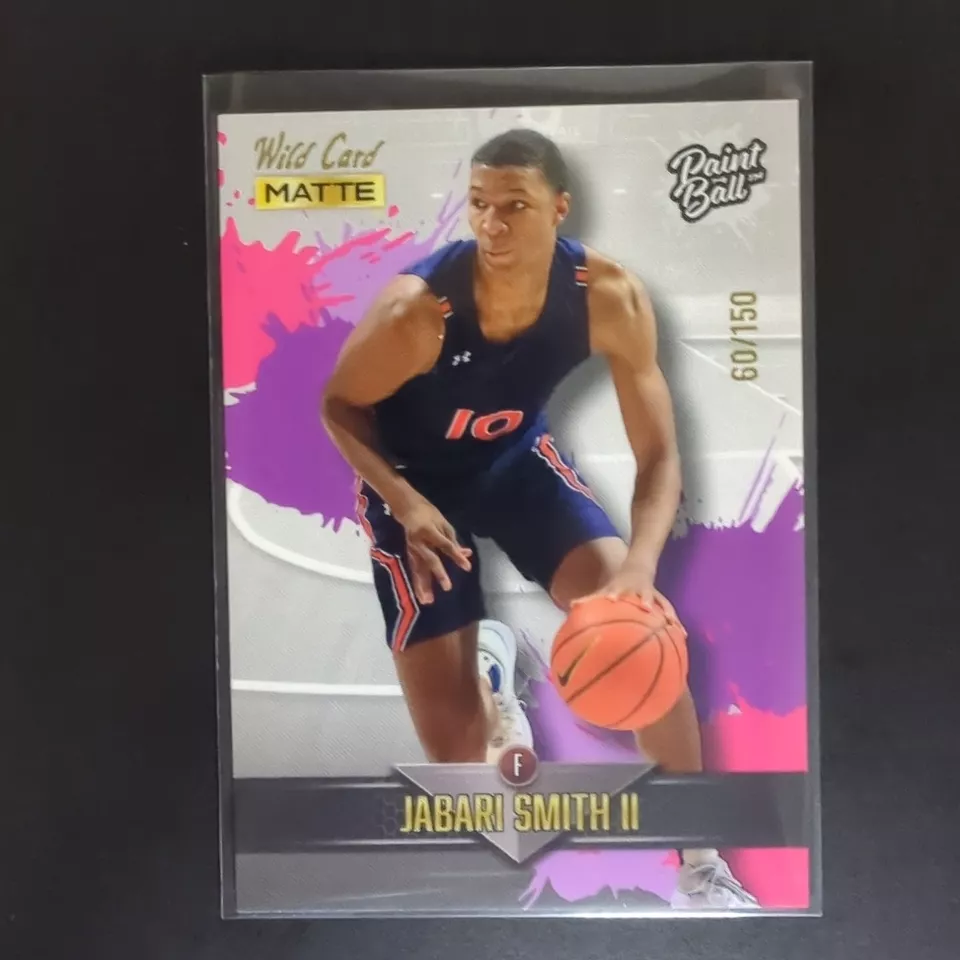 Jabari Smith II 2022 Wild Card Matte Paint Ball #PB-8 White/Purple 60/150 Rocket - Image 2 of 4