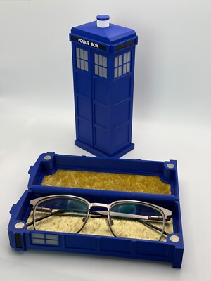 Doctor Who Tardis glasses case. London Police Box spectacles case
