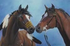 Ceramic Tile Mural Kitchen Backsplash - The Truce-Horse Equestrian Animal Art