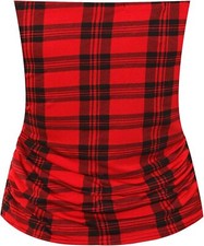 New Plus Womens Animal Print Long Boob Tube Bandeau Ladies Sleeveless Top