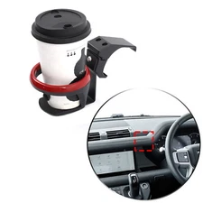 Red Aluminum Alloy Dashboard Extended Cup Holder For LR Defender L663 2020+