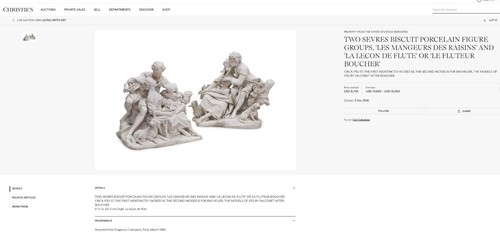 SEVRES BISKUIT PORZELLAN STATUE / LES MANGEURS DES RAISINS / 18.JH. FRANKREICH - Bild 23 von 24