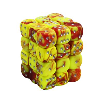 12MM d6 TOXIC DICE set -  Yellow/Red (x36)