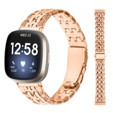 For Fitbit Versa 3/4 Sense 2 Replacement Stainless Steel Strap Metal Band