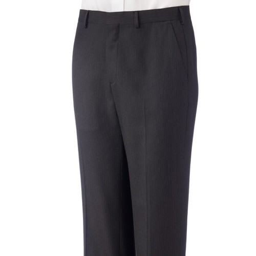 New APT 9 Men's ModernFit FlatFront Pinstriped Dress Pants Black 40x30 40x32 eBay