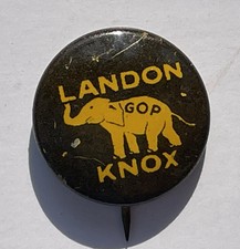 Vintage early 1900s Landon Knox GOP button / pin