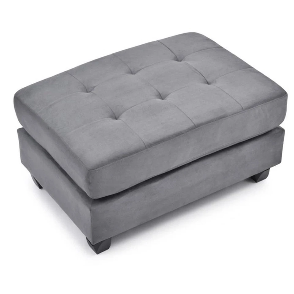 Glory Furniture Malone Microsuede Ottoman in Gray - Image 4 of 4