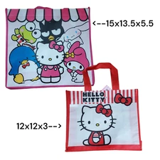 Sanrio Hello Kitty Reuseable Shopping Tote Beach Bag Friends Set of 2.
