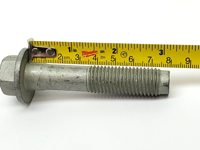 Uxcell M16-2x50mm Hex Serrated Flange Bolts - 10.9 Grade Carbon Steel, Black Oxide, 2pcs