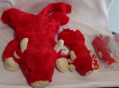 Ty Beanie Baby SNORT THE BULL '95 NEW 2 ERRORS on Tag 1 OWNER 
