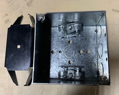 (24 pc lot) 4" Square Welded Electrical Box 2-1/8 Deep Cross Ref Raco 243