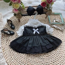 Plush 20cm Doll Maid Skirt Clothing Clothes Party Dress Cosplay Dress Up XM