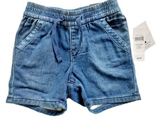 Baby Gap Jean Shorts Pull On Elastic Waist Denim 18-24 Months New Drawstring