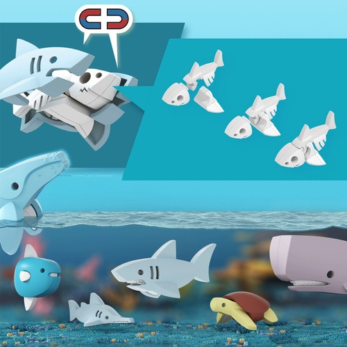 Conjunto de animales marinos HALFTOYS 3D juguete divertido bloques de construcción ABS - Imagen 3 de 22