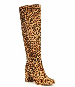 wide calf leopard print boots