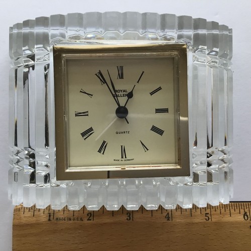 ROYAL GALLERY Crystal Mantle Clock Roman Numerals France German Quartz DAD - 第 9/15 張圖片