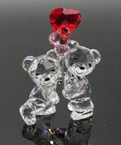 Swarovski Kristall Romantisch Paar Kris Bär Liebe Herz Ballons Neu in Geschenkbox - Bild 3 von 4