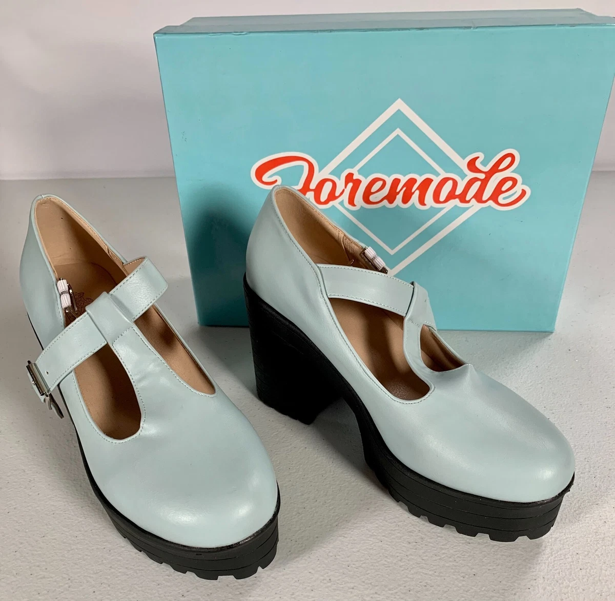Light blue shop mary jane shoes