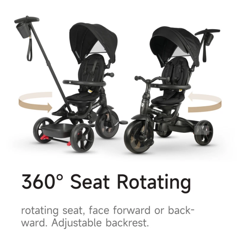 Qplay 6 in 1 Baby Tricycle Reversible Prams Toddler Trike Stroller Ride-On Toys - image 4 of 4