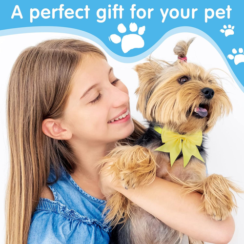 100 Pcs Dog Bow Ties Bulk Dog Bows with Adjustable Collar Cat Bowtie Pet Groomin - Picture 7 of 12