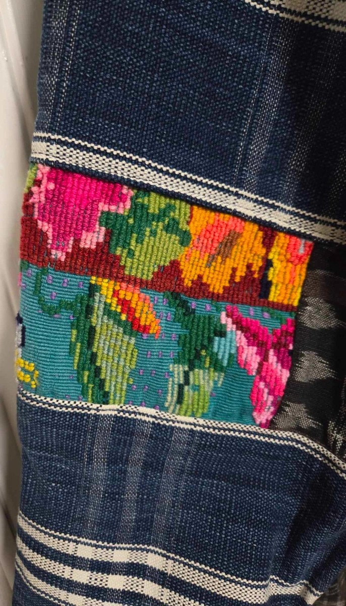 Vintage Ethnic Guatemalan Jacket , Flower Embroidered Coat