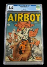Airboy Vol 6 #9 CGC 5.5 1949 OW/W PGS Tillman Periodicals Rare